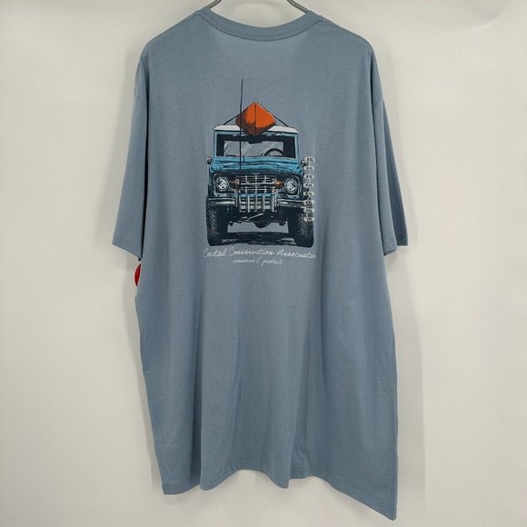 CCA Bronco Fishing Rig Short Sleeve T-Shirt Blue 2XL Men's Coastal Conservation - Picture 5 of 6